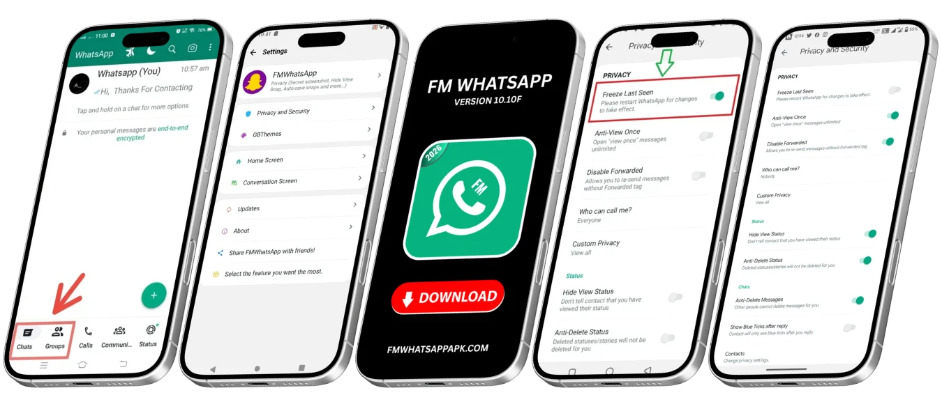 FM WhatsApp APK Updated Version 2026 - Screenshots
